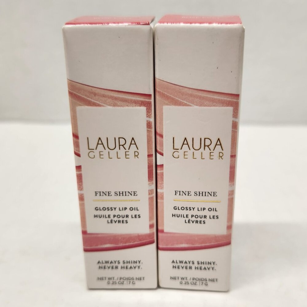 Laura Geller Fine Shine Glossy Lip Oil Rose Envy 2 Pack